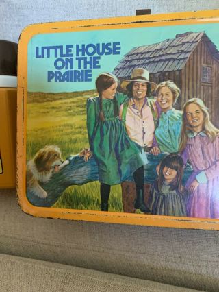 LITTLE HOUSE ON THE PRAIRIE Vintage Metal Lunch Box w/Thermos 1978 4