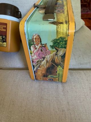 LITTLE HOUSE ON THE PRAIRIE Vintage Metal Lunch Box w/Thermos 1978 8