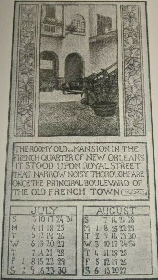 The Louisiana Calendar 1910 Newcomb College Rare Orleans Rosalie Urquhart 8