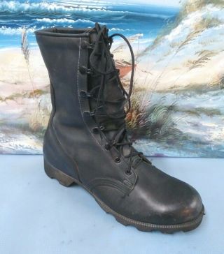 Vintage Ro - Search Black Leather Military Combat Boots Sz.  9.  5 R Style 51122
