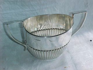 Victorian Solid Silver Sugar Bowl.  Hallmarked Sheffield 1897.  223 G.