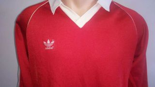 Shirt Sport Football soccer FC Adidas Vintage Retro Red West Germany Mens M Long 2