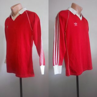 Shirt Sport Football soccer FC Adidas Vintage Retro Red West Germany Mens M Long 3