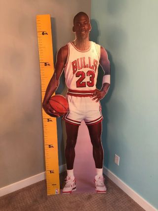 Vintage 1987 Michael Jordan Measure Up Life Size Display Chicago Bulls