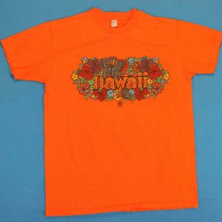 70s Hawaii Scenic Vintage T Shirt Men L │ Hawaiian Tourist Island Cotton Tee