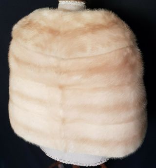Real Pearl Blonde Mink Fur Stole with Collar Extra Large Size 3