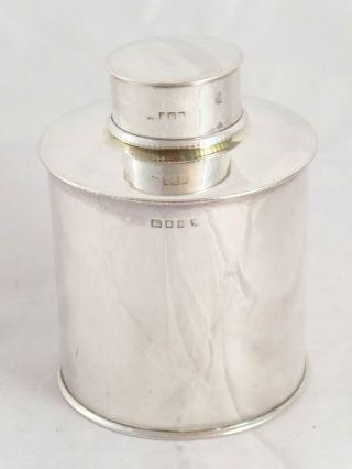 Quality Solid Sterling Silver Tea Caddy Canister London 1924 106 G