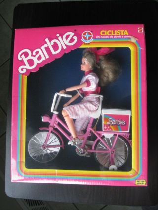 Rare Ciclista Barbie Doll - Foreign Import Estrela - Brazil (c) 1989