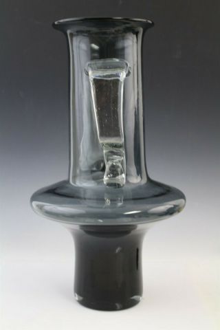 Vintage Blenko American Amethyst Art Glass Handled Pour Spout Water Pitcher 4