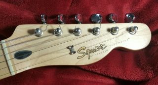 Fender Made In Mexico Squier Gold Label Telecaster Olympic White Vtg Rare 1998