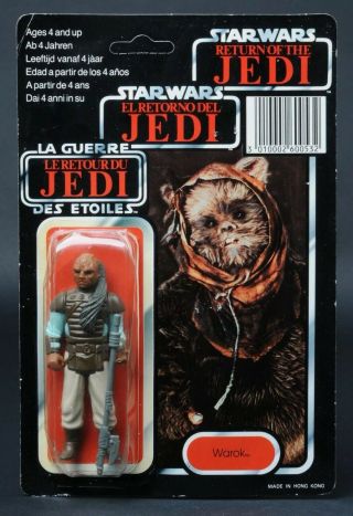 Star Wars Vintage Tri - Logo 70 Back Weequay Warok Miscard Unpunched Moc