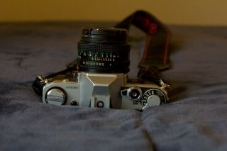 Vintage Canon AE - 1 Camera With FD 50mm f/1.  8 Lens & Tiffen UV Filter - 2