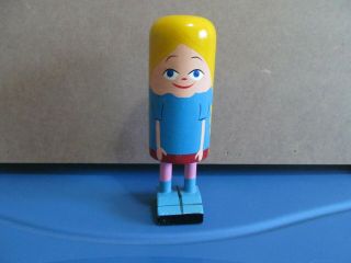 Vintage Mid Century Pride Creations Popsie Pop Up Push Down Doll " I Wuv You "