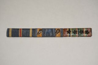 Wwii Us Army Air Medal Dfc Eto Ribbon Bar Aaf Ribbons M3160