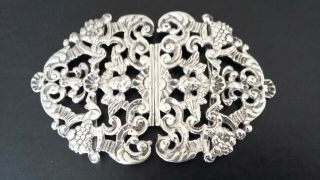 Antique Jewellery Fabulous Solid Silver Hallmarked 1889 - 90 Cherub Nurses Buckle