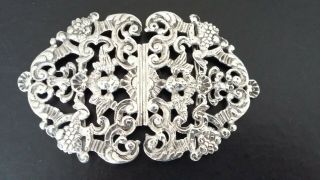Antique jewellery fabulous solid silver hallmarked 1889 - 90 cherub nurses buckle 2