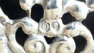 Antique jewellery fabulous solid silver hallmarked 1889 - 90 cherub nurses buckle 6
