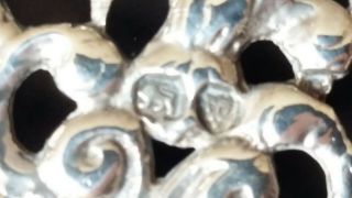 Antique jewellery fabulous solid silver hallmarked 1889 - 90 cherub nurses buckle 7