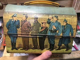 HOGAN ' S HEROES Dome Lunch Box WITHOUT Thermos - 1966 Vintage - 3