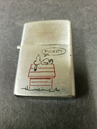 Vintage 1967 Lighter Vietnam War Snoopy F@@k It.  " Mine "