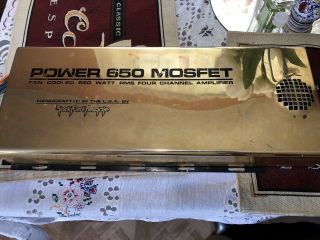 ULTRA RARE OEM Gold Old School vintage Rockford Fosgate POWER 650 MOSFET Amp USA 2