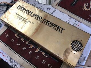 ULTRA RARE OEM Gold Old School vintage Rockford Fosgate POWER 650 MOSFET Amp USA 3