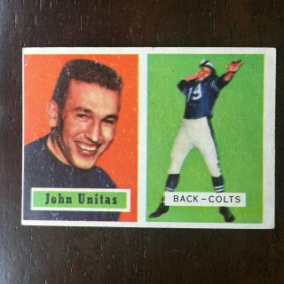 1957 Topps 138 Johnny Unitas Rookie Baltimore Colts Ex,  Vintage Card