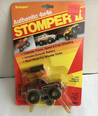 Nib Vintage 1984 Schaper Stomper Ii Authentic 4x4 Truck Battery Toy 863
