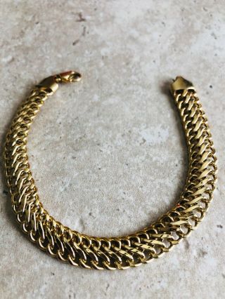 Vintage Estate Designer Marked 14k Solid Yellow Gold Italy Chain Bracelet