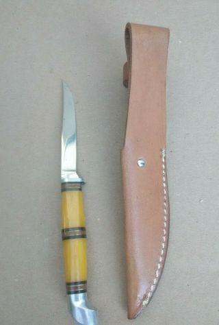 VINTAGE JEAN CASE CUT Co.  Knife & Sheath 8