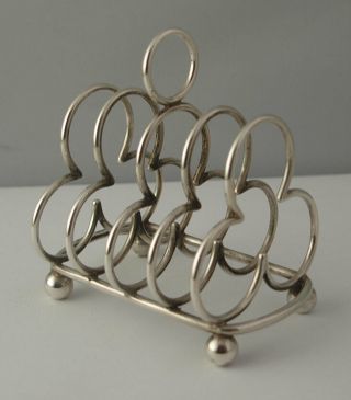 Unusual Solid Silver Toast Rack - 110g - Elkington & Co Birm.  1902 2