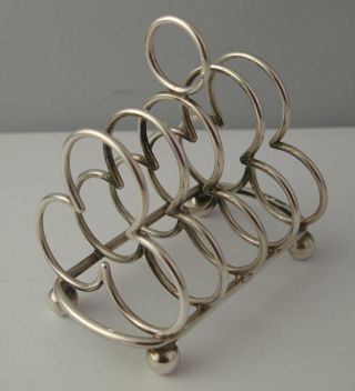 Unusual Solid Silver Toast Rack - 110g - Elkington & Co Birm.  1902 3