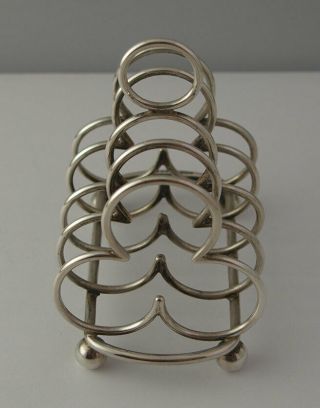 Unusual Solid Silver Toast Rack - 110g - Elkington & Co Birm.  1902 4