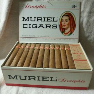Vintage Muriel Cigar Box With The 50 Cigars