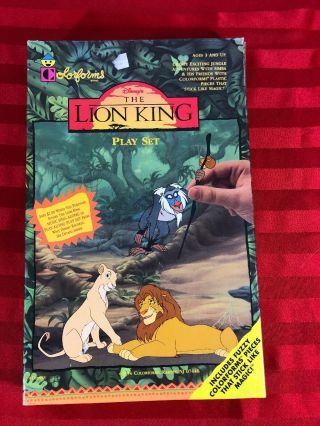 Vintage 1994 Lion King Disney Colorforms Jungle Play Set Fuzzy Stickers