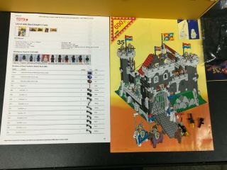 lego 6086 vintage BLACK KNIGHT ' S CASTLE set missing 2 and sub ' ed 1 BOXED 1992 3