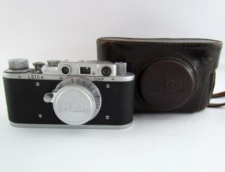 Leica Ii (d) D.  R.  P.  Ernst Leitz Wetzlar Wwii Vintage Russian Chrome Camera Exc