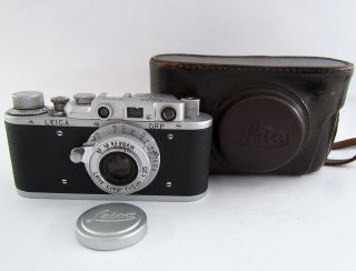 Leica II (D) D.  R.  P.  Ernst Leitz Wetzlar WWII Vintage Russian CHROME Camera EXC 2