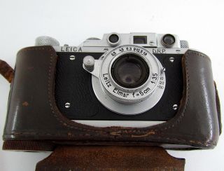 Leica II (D) D.  R.  P.  Ernst Leitz Wetzlar WWII Vintage Russian CHROME Camera EXC 3