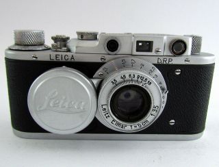 Leica II (D) D.  R.  P.  Ernst Leitz Wetzlar WWII Vintage Russian CHROME Camera EXC 4