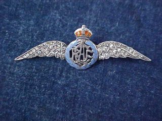 Orig Ww2 Rcaf Sweetheart Wing Sterling Silver " Birks " Royal Canadian Air Force
