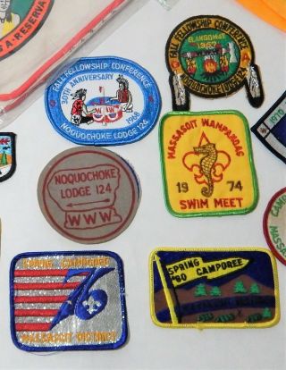 Vintage Boy Scout Patches Scarves Massasoit Noquochoke Councils OA 1960 ' s 70 ' s 5