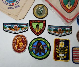 Vintage Boy Scout Patches Scarves Massasoit Noquochoke Councils OA 1960 ' s 70 ' s 6