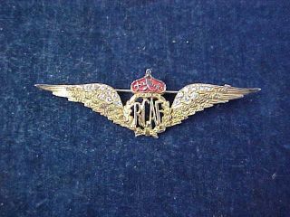 Orig Ww2 Rcaf Sweetheart Wing Sterling Silver " Smibo " Royal Canadian Air Force