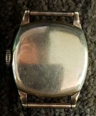Vintage 1920 ' s Hamilton Cushion Style Mans Military Wristwatch YG Filled Case 5