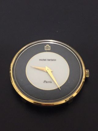 Vintage Gold Plated Michel Herbelin Paris Mens Mechanical Watch 30mm