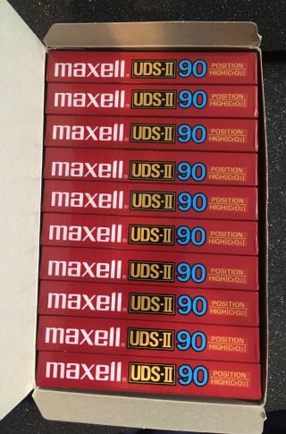 10 Vintage Maxell Uds - Ii 90 Cassette Tape