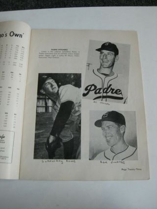 Vtg 1950 SAN DIEGO PADRES PARADE PCL PACIFIC COAST LEAGUE YEARBOOK GUIDE BOOK 5