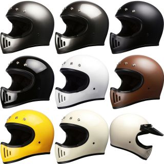 Dot Helmet Motorcycle Full Face Offroad Dirt Bike Atv With Retro Visor S M L Xl