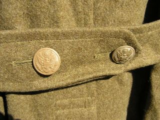 WWII U.  S.  ARMY 36S - WOOL OVERCOAT With Ruptured Duck Patch 5